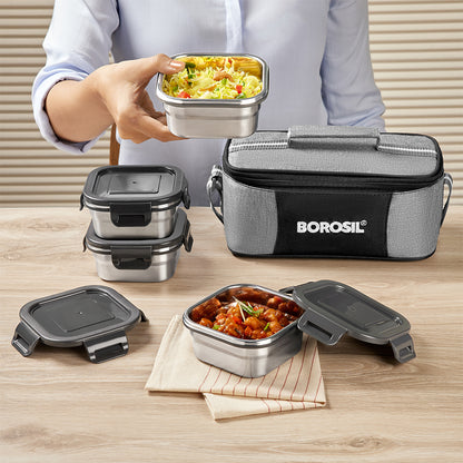 Feast Stainless Steel Square Tiffin Box