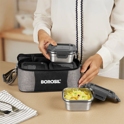 Feast Stainless Steel Square Tiffin Box