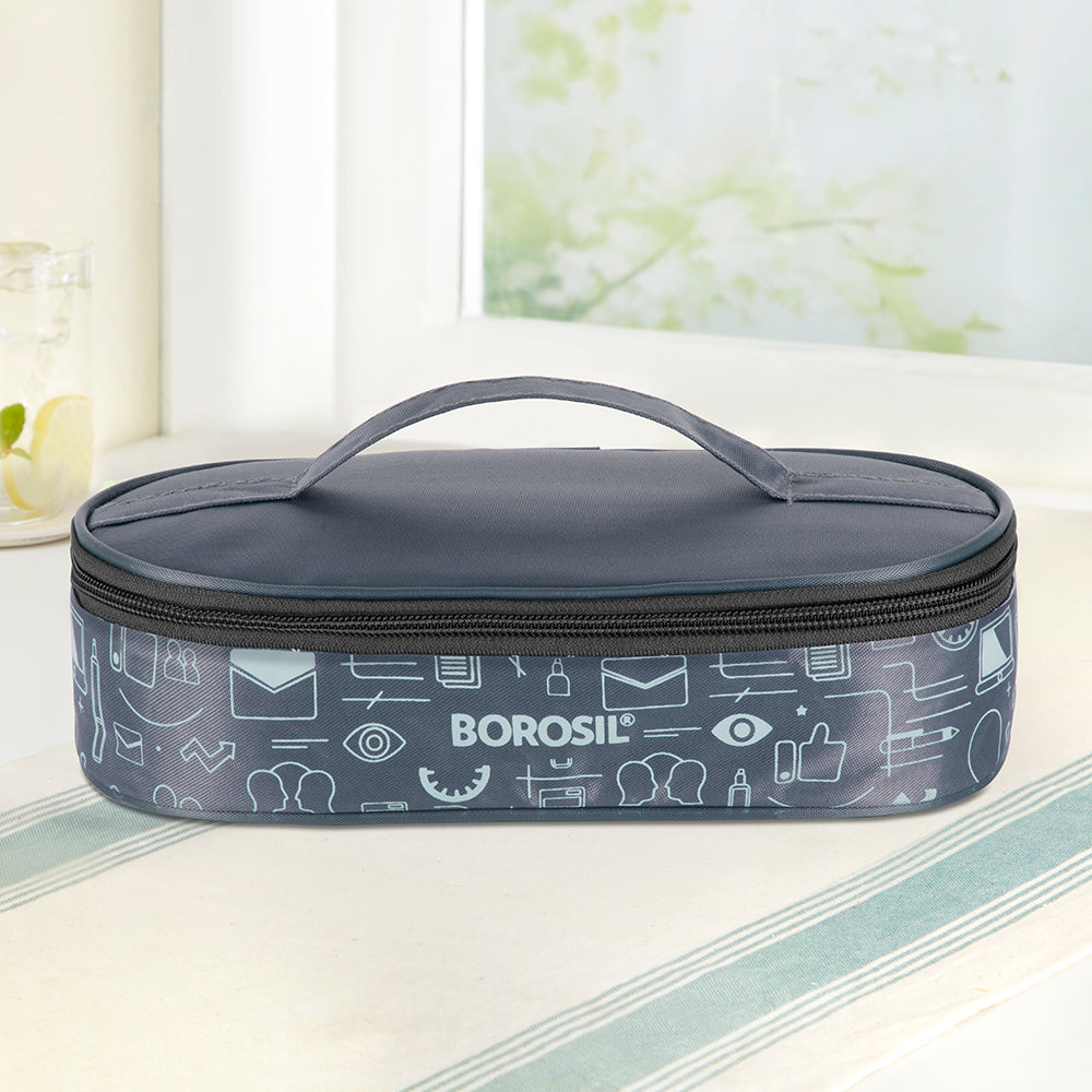 Borosil CarryFresh Lunch Bag For Lunch Box Set of 2, (180ml + 180ml), Flat
