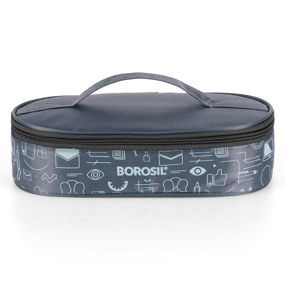 Borosil CarryFresh Lunch Bag For Lunch Box Set of 2, (180ml + 180ml), Flat