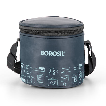Borosil CarryFresh Lunch Bag For Lunch Box Set of 2, (280ml + 180ml), Tall