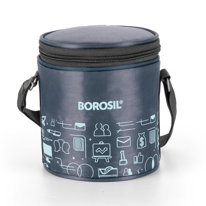 Borosil CarryFresh Lunch Bag For Lunch Box Set of 2, (280ml + 280ml), Tall
