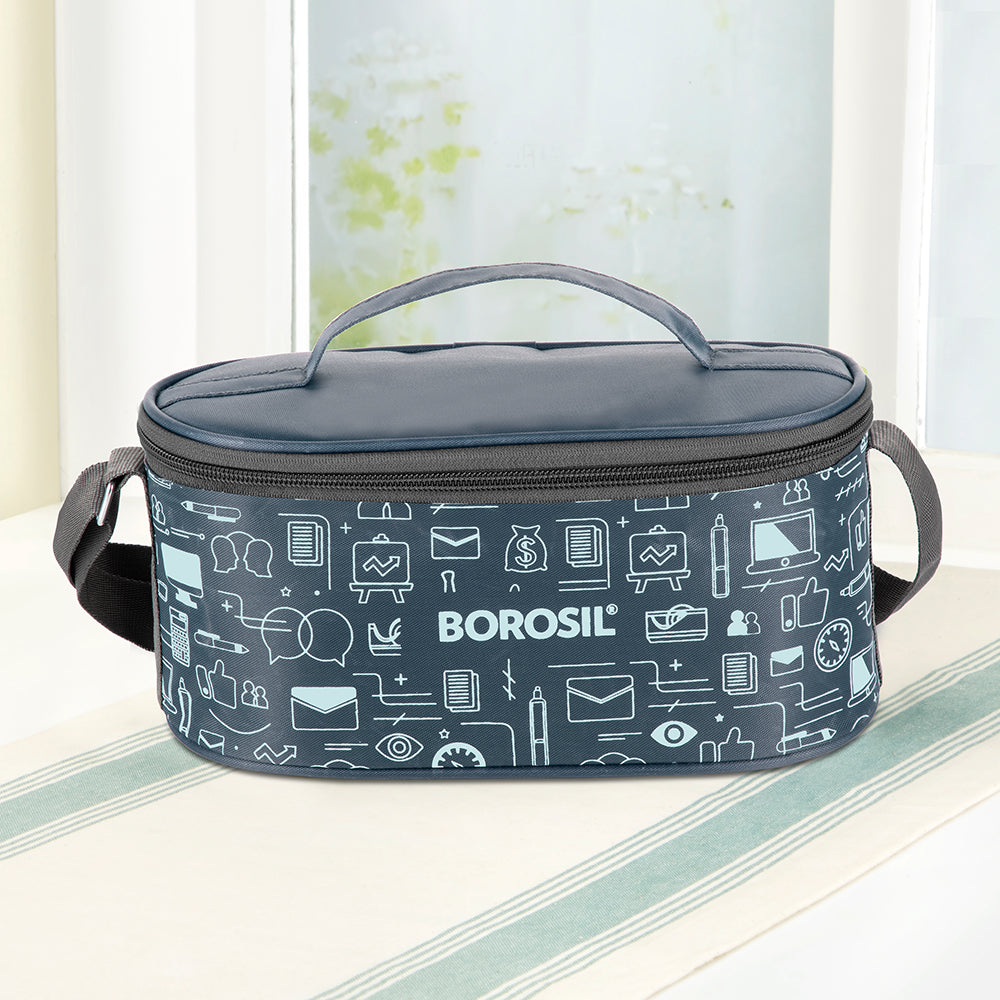 Borosil CarryFresh Lunch Bag For Lunch Box Set of 3, (475ml x 1 + 280ml x 2) (Only Bag)