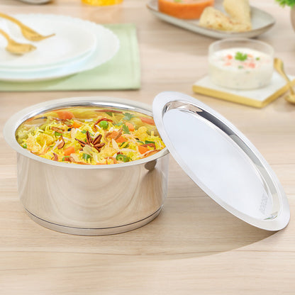 Borosil Cookfresh Impact Bonded Tri-Ply Bottom Tope + Lid, 1.5L/16cm