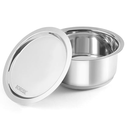 Borosil Cookfresh Impact Bonded Tri-Ply Bottom Tope + Lid, 1.5L/16cm