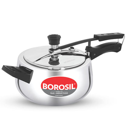 Borosil Pronto Tri-ply Inner Lid Pressure Cooker, 3.5L