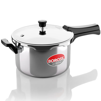 Borosil Presto Tri-Ply Outer Lid Pressure Cooker, 5L