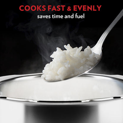 Borosil Presto Tri-Ply Outer Lid Pressure Cooker, 5L