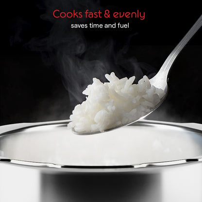 Borosil Presto Tri-Ply Outer Lid Pressure Cooker, 6.5L