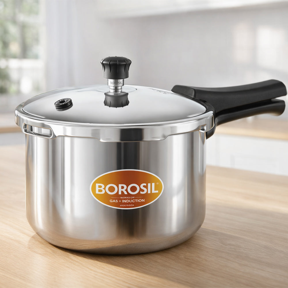 Borosil Presto Tri-Ply Outer Lid Pressure Cooker, 3 L