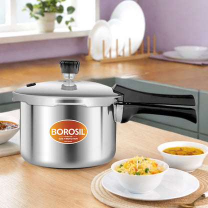 Borosil Presto Tri-Ply Outer Lid Pressure Cooker, 3 L