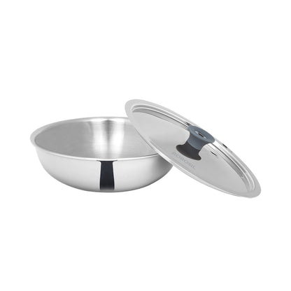 Borosil Cookfresh Triply Tasla (Silicone Handle + Lid)