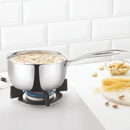 Borosil Cookfresh Triply Saucepan (Steel Handle), 2.3L