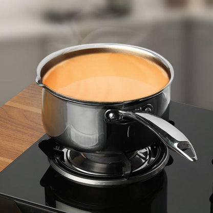 Borosil Cookfresh Triply Saucepan w Spout (Steel Handle), 1.7L/16cm