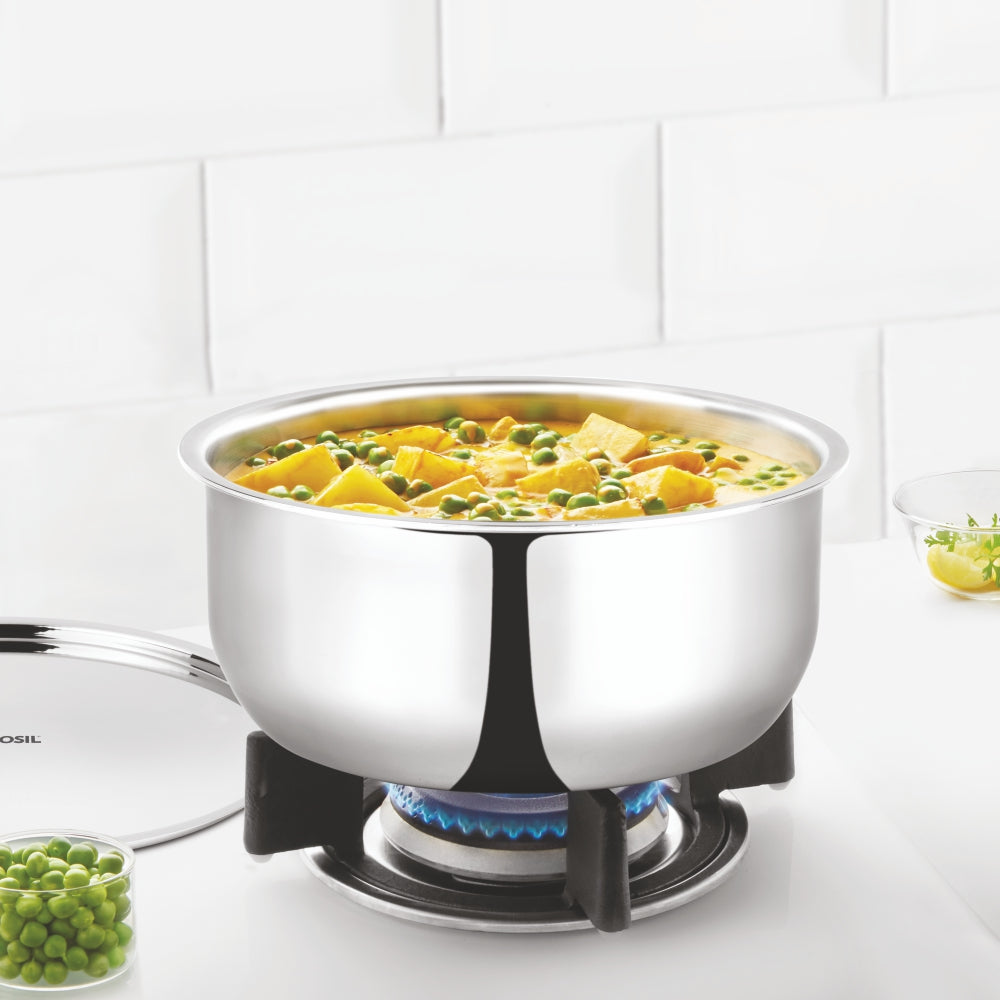 Borosil Cookfresh SS Triply Tope w Lid, 3.1L