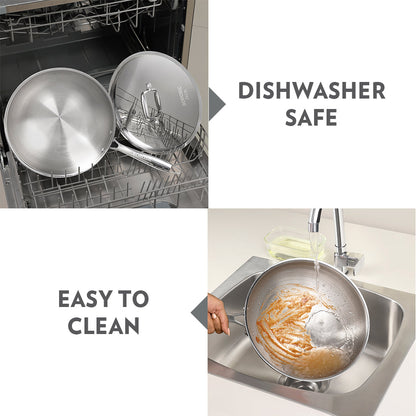 Cookfresh Stainless Steel Triply Wok with Lid