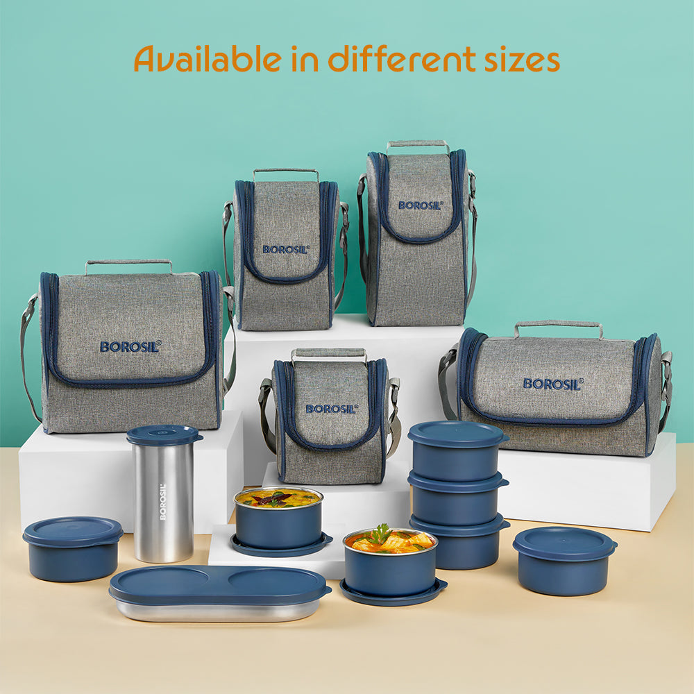 Carrymore Round Stainless Steel Lunch Box with Chappati Box