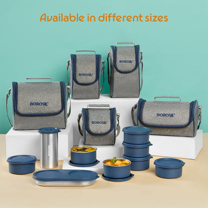 Carrymore Round Stainless Steel Lunch Box with Chappati Box