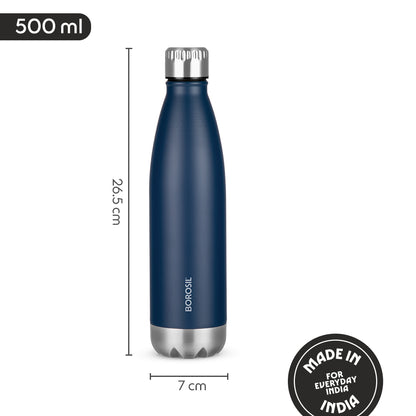 Bolt Double Wall Stainless Steel Bottle, Blue
