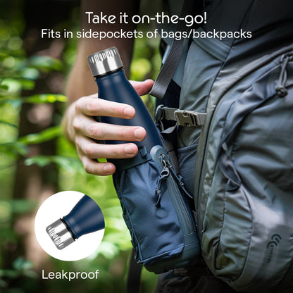 Bolt Double Wall Stainless Steel Bottle, Blue