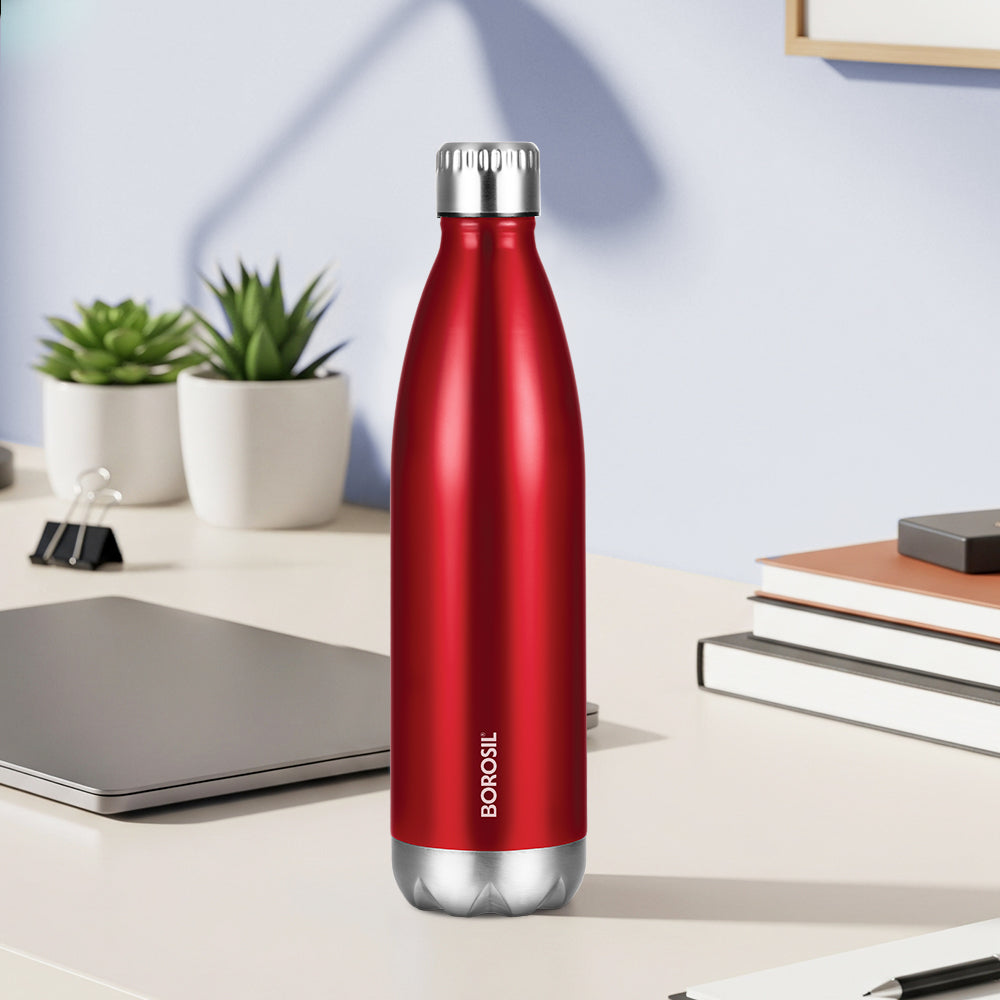 Bolt Trans Vacuum Insulated Bottle, Red