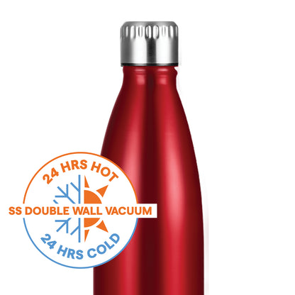 Bolt Trans Vacuum Insulated Bottle, Red