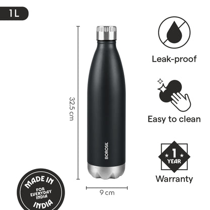 Bolt Double Wall Bottle, Matte Black