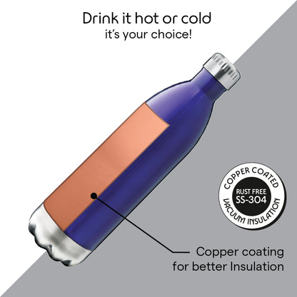 Bolt Trans Double Wall Bottle, Blue