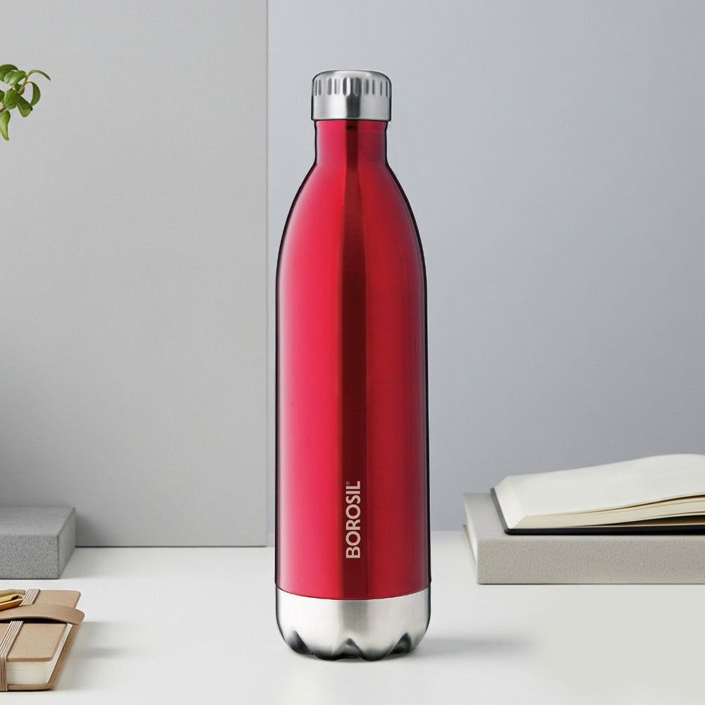 Bolt Trans Vacuum Insulated Bottle, Red