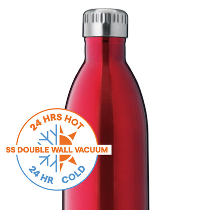 Bolt Trans Vacuum Insulated Bottle, Red