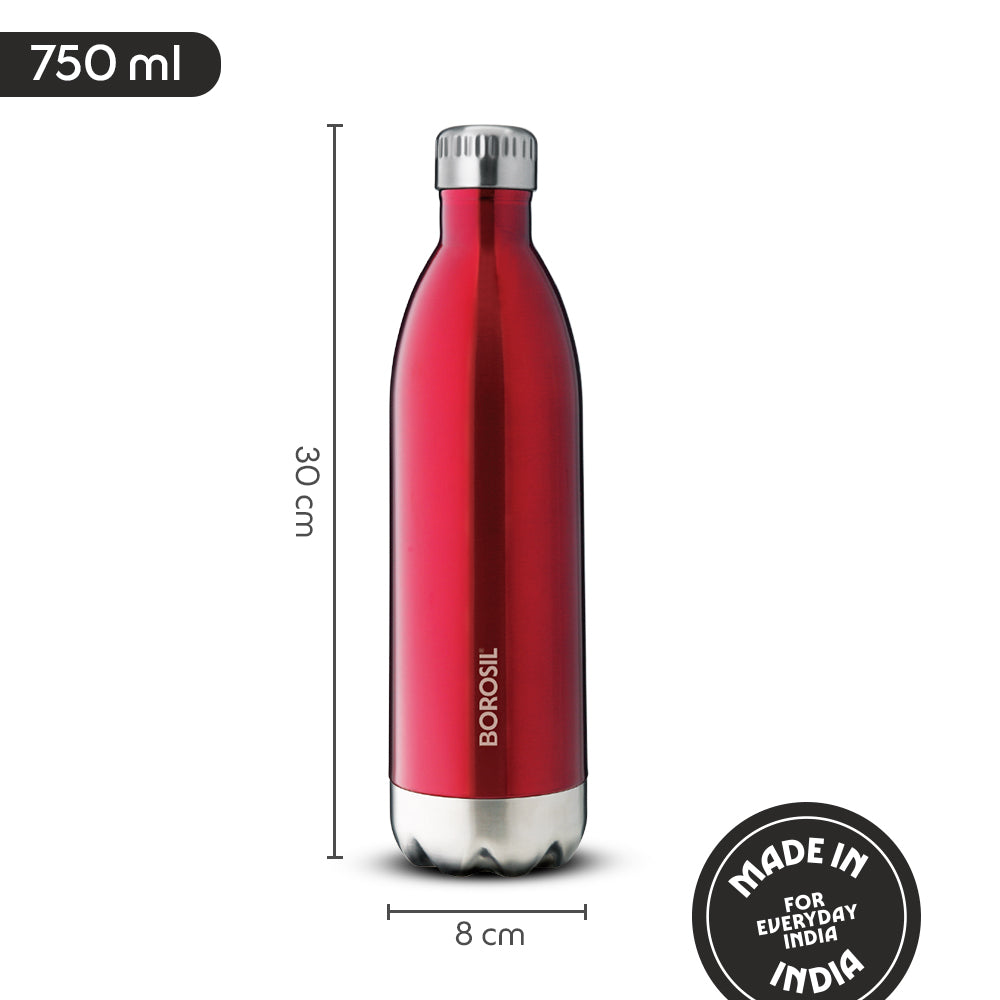 Bolt Trans Vacuum Insulated Bottle, Red
