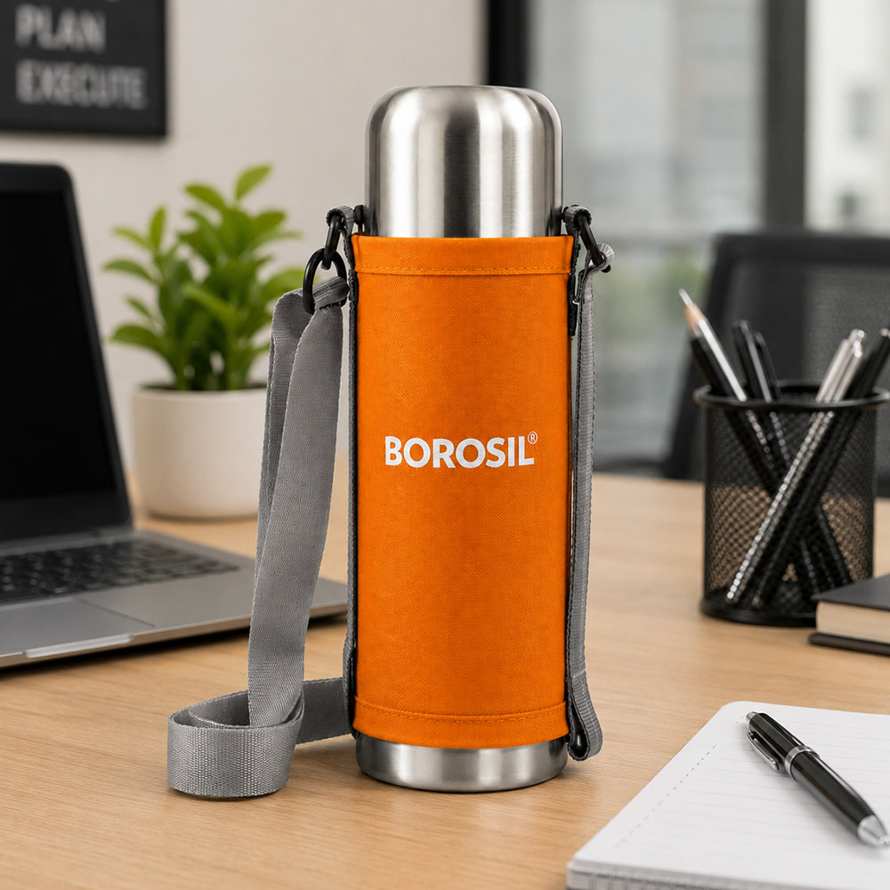 Thermo Flask Double Wall Bottle, Orange