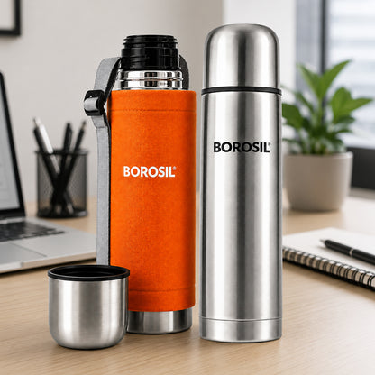 Thermo Flask Double Wall Bottle, Orange