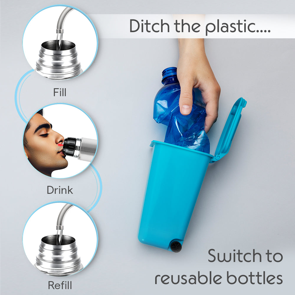 Thermo Flask Double Wall Bottle, Black CP