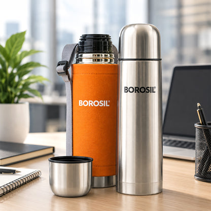 Thermo Flask Double Wall Bottle, Orange