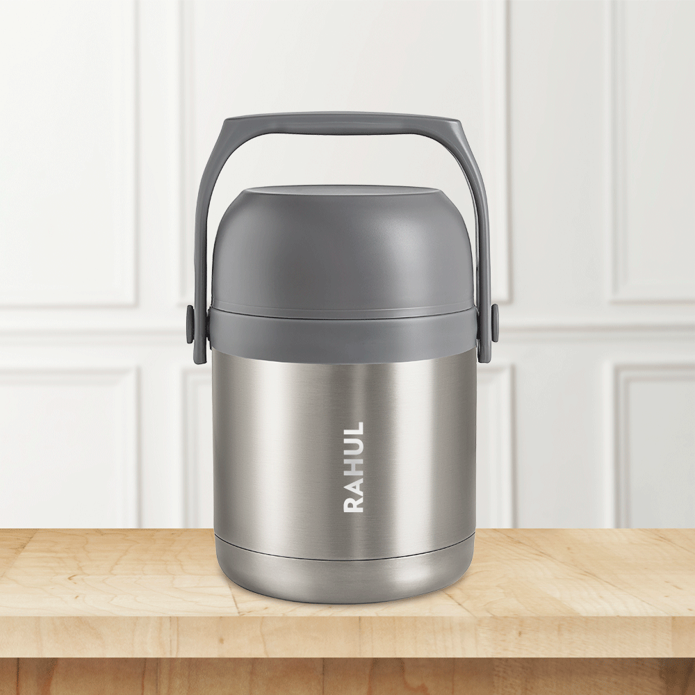 Personalised Hot n Fresh Round Stainless Steel Lunchbox