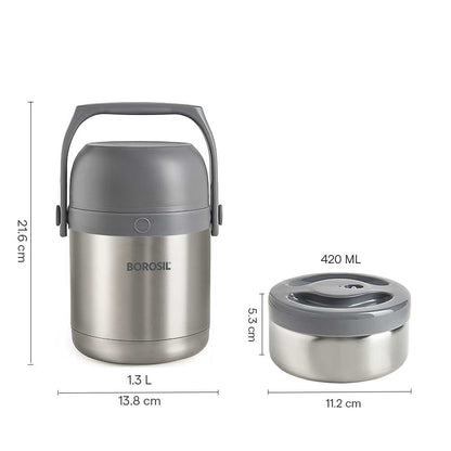 Hot n Fresh Round Stainless Steel Lunchbox