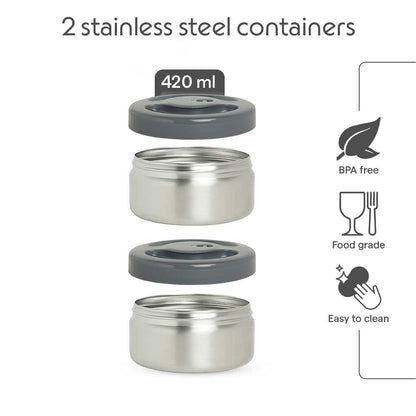 Hot n Fresh Round Stainless Steel Lunchbox