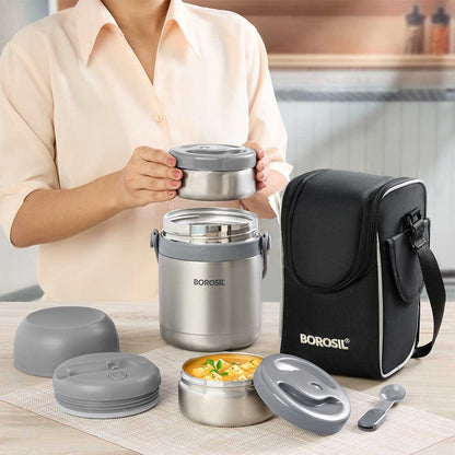 Hot n Fresh Round Stainless Steel Lunchbox