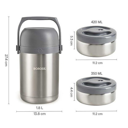 Personalised Hot n Fresh Round Stainless Steel Lunchbox