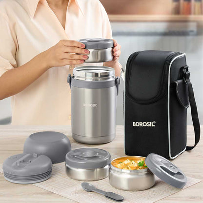 Personalised Hot n Fresh Round Stainless Steel Lunchbox