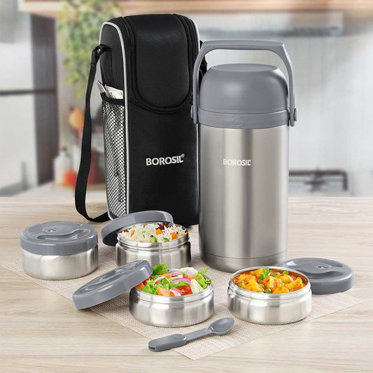 Borosil Hot n Fresh Lunchbox, 4 containers