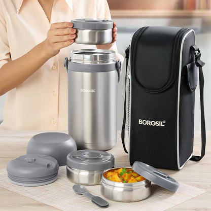 Hot n Fresh Round Stainless Steel Lunchbox