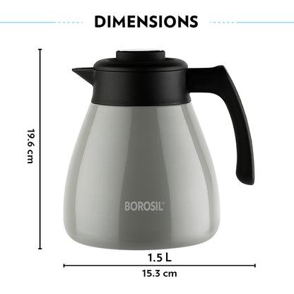 Borosil Insulated Tea Pot, Birch
