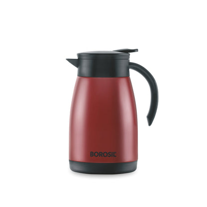 Borosil Insulated Tea Pot, Red, 1.5L