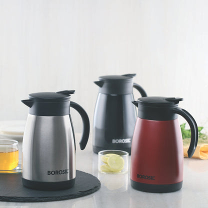 Borosil Insulated Tea Pot, Red, 1.5L