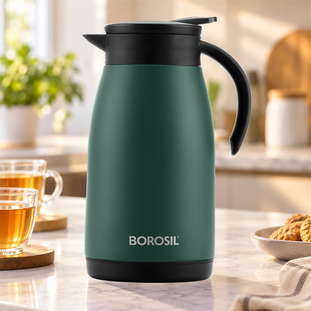 Vaccum Insulated Teapot, Olive