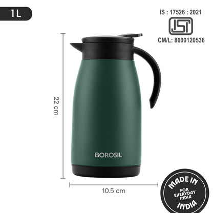 Vaccum Insulated Teapot, Olive