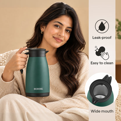Vaccum Insulated Teapot, Olive