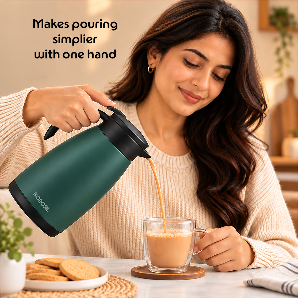Vaccum Insulated Teapot, Olive